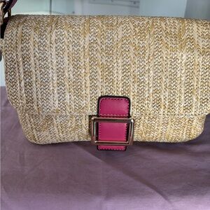 Stylish Pink and Yellow Women's Bag